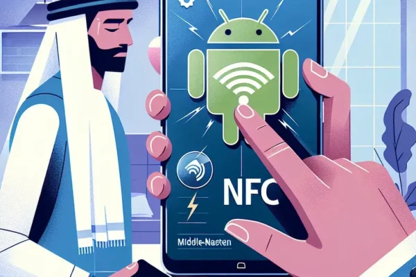 "Ilustrasi cara mengaktifkan NFC pada perangkat Android dengan langkah-langkah sederhana di pengaturan ponsel."