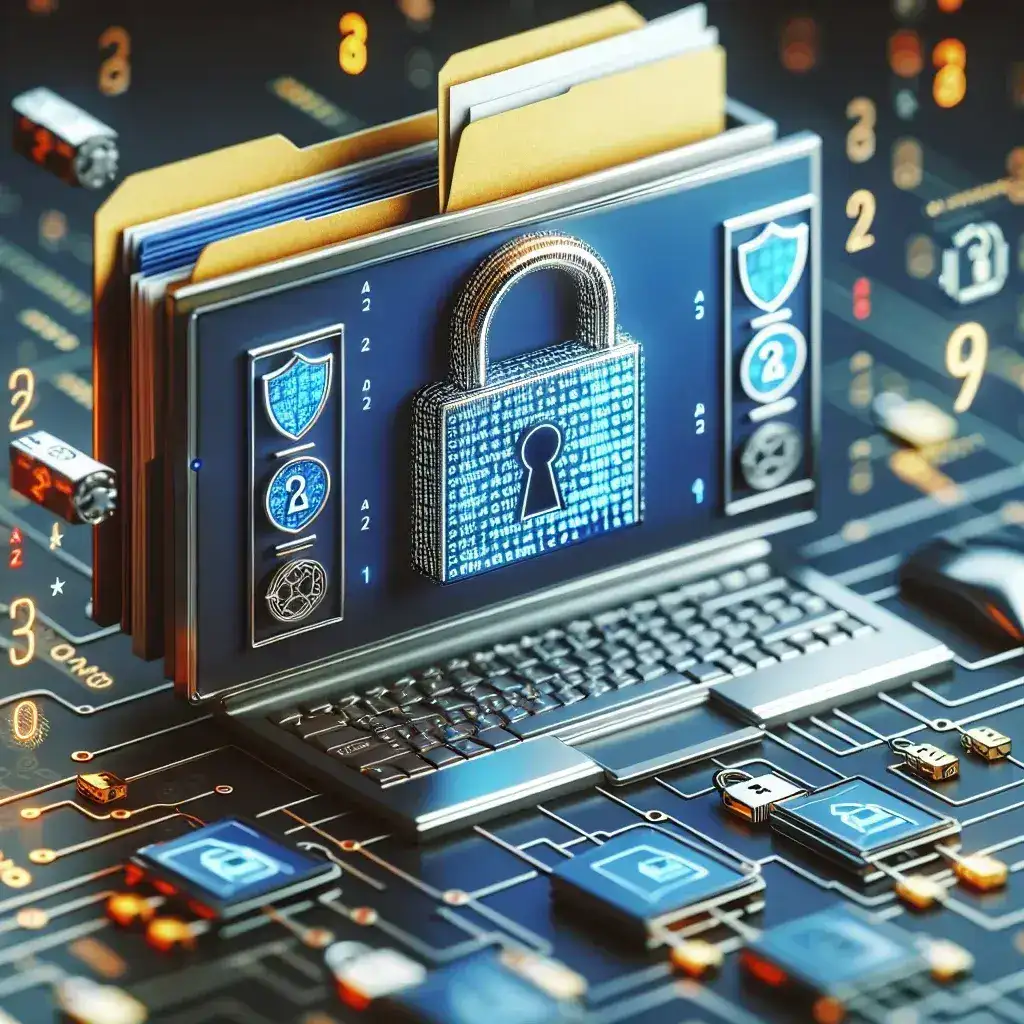 "Ilustrasi cara enkripsi file dan folder di komputer, menampilkan langkah-langkah pengamanan data dengan software enkripsi dalam panduan lengkap."