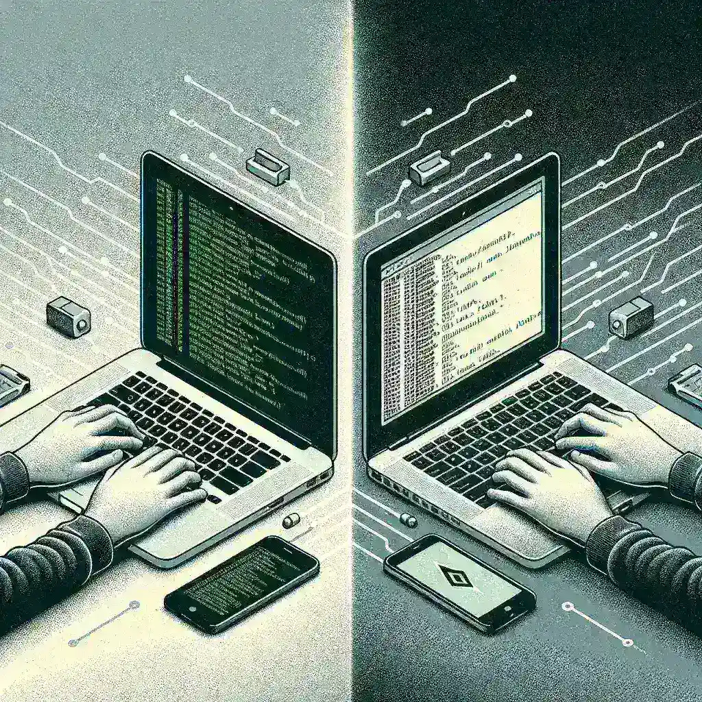 "Ilustrasi cara menggunakan terminal di macOS dan Linux dengan tampilan antarmuka pengguna, menampilkan berbagai perintah dan fungsi terminal untuk pemula."