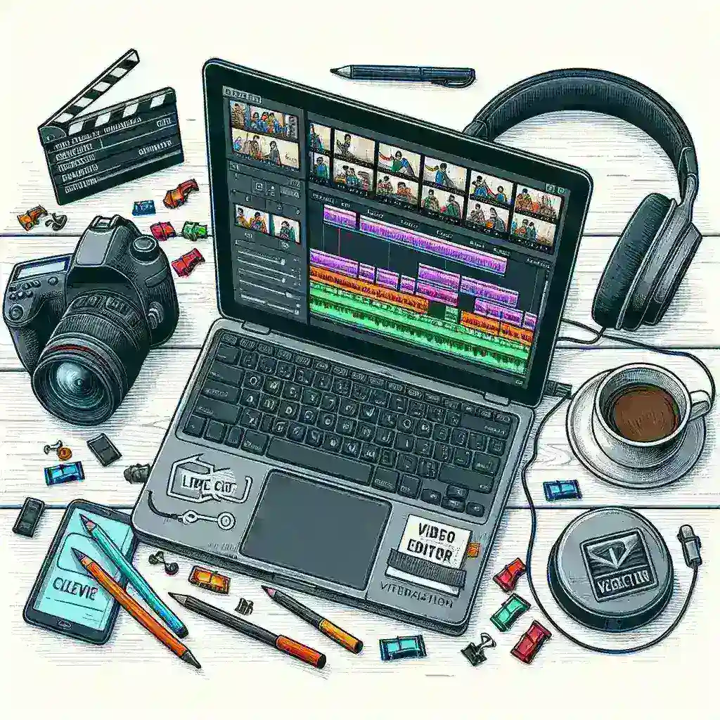 "Screenshot of a user-friendly video editing app interface, showcasing basic editing tools and features for beginners in the article 'Aplikasi untuk Editing Video Dasar: Panduan Lengkap untuk Pemula.'"