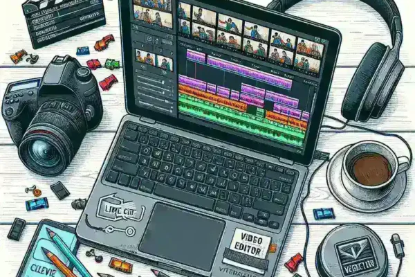 "Screenshot of a user-friendly video editing app interface, showcasing basic editing tools and features for beginners in the article 'Aplikasi untuk Editing Video Dasar: Panduan Lengkap untuk Pemula.'"