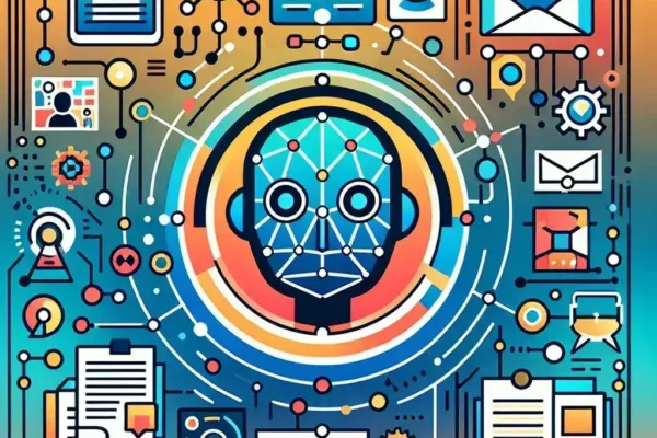 "Ilustrasi integrasi AI dalam Google Workspace untuk meningkatkan kolaborasi dokumen, menunjukkan pengguna yang bekerja bersama secara efisien dengan fitur cerdas dan alat kolaboratif."